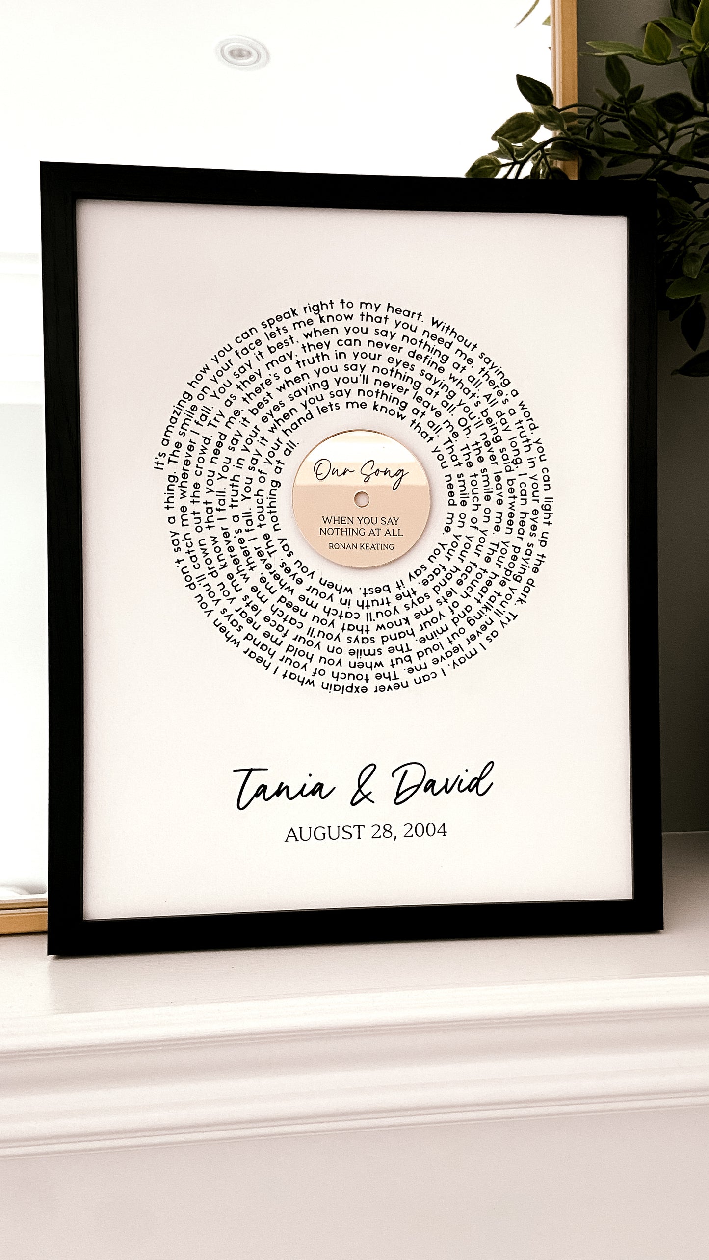 Song Lyric Wall Art