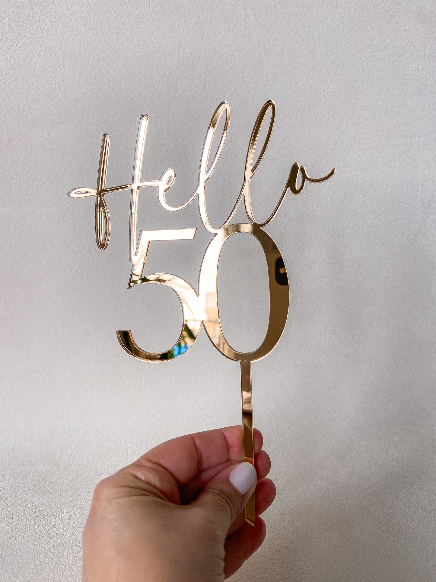 Hello 50 Cake Topper