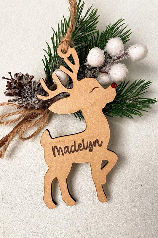 Reindeer Personalized Gift Tag