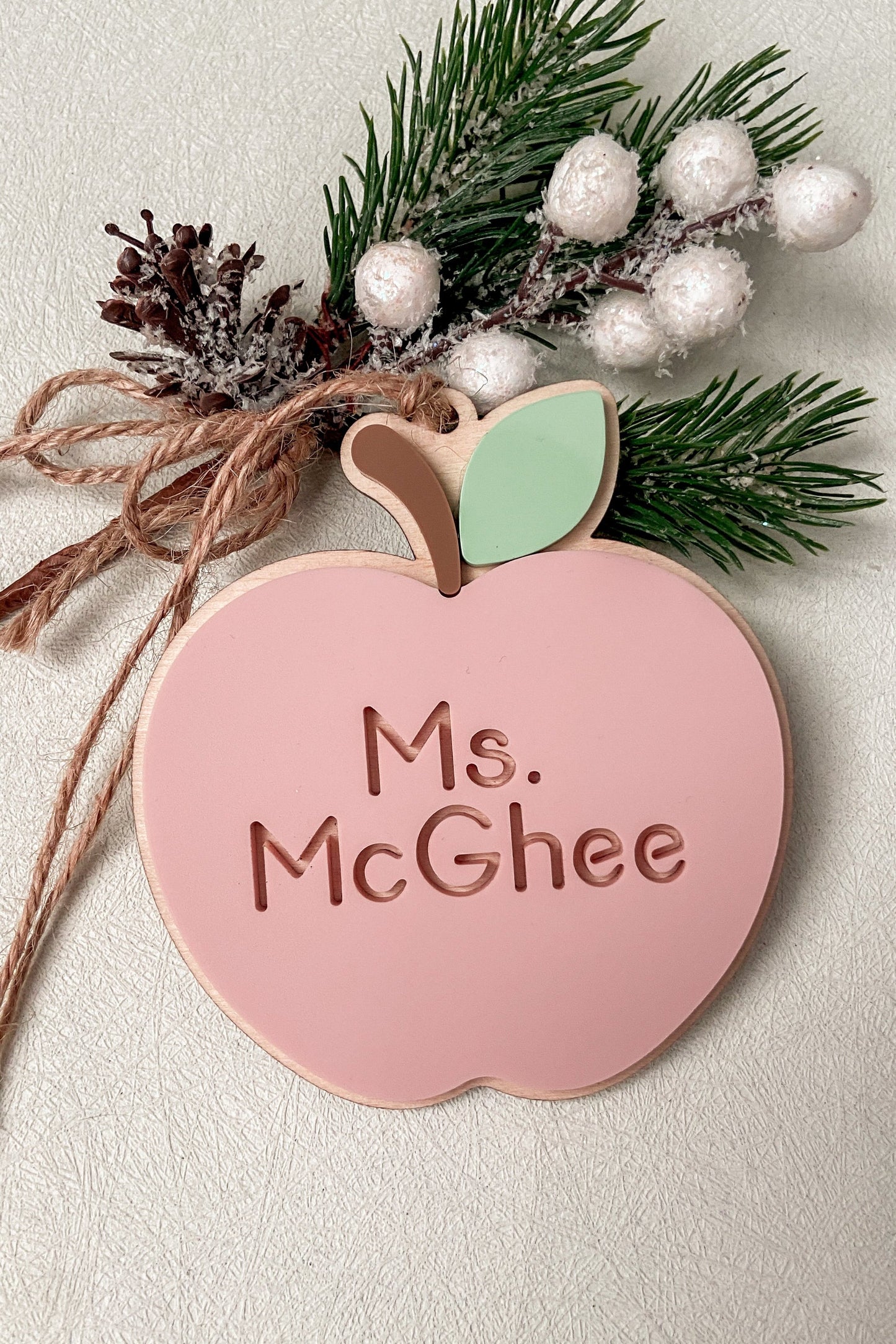 Apple Teacher Ornament