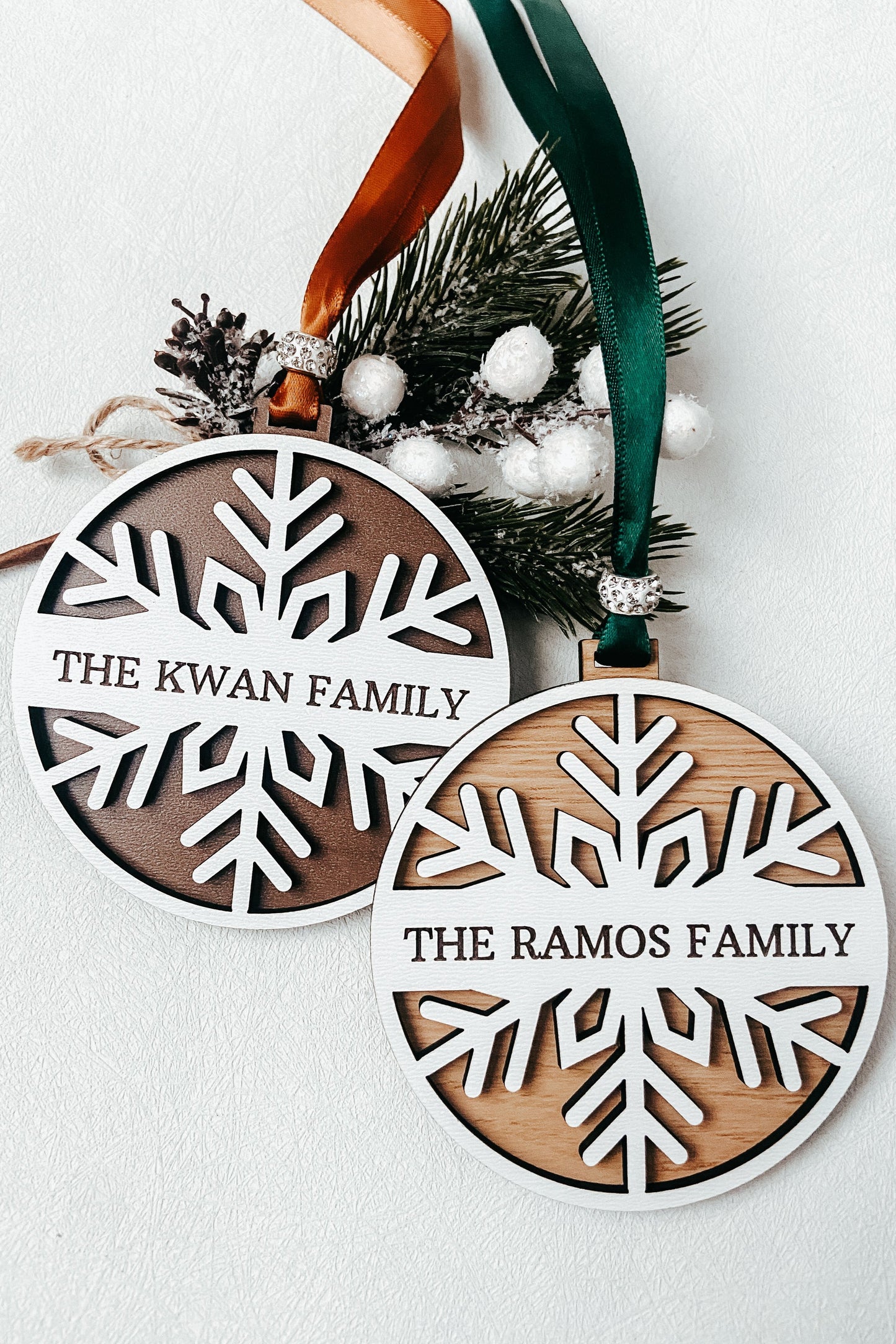 Snowflake Family Name Ornament