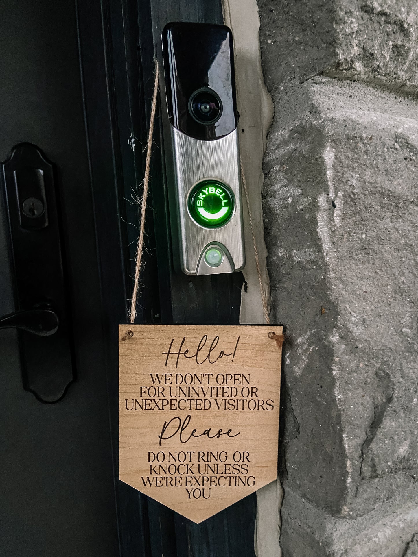 Doorbell/Doorknob No Soliciting Sign